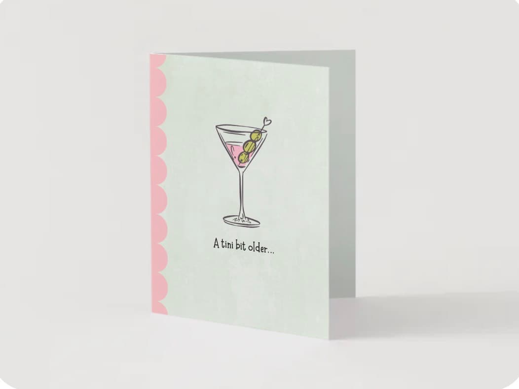 Happy Birthday - martini card