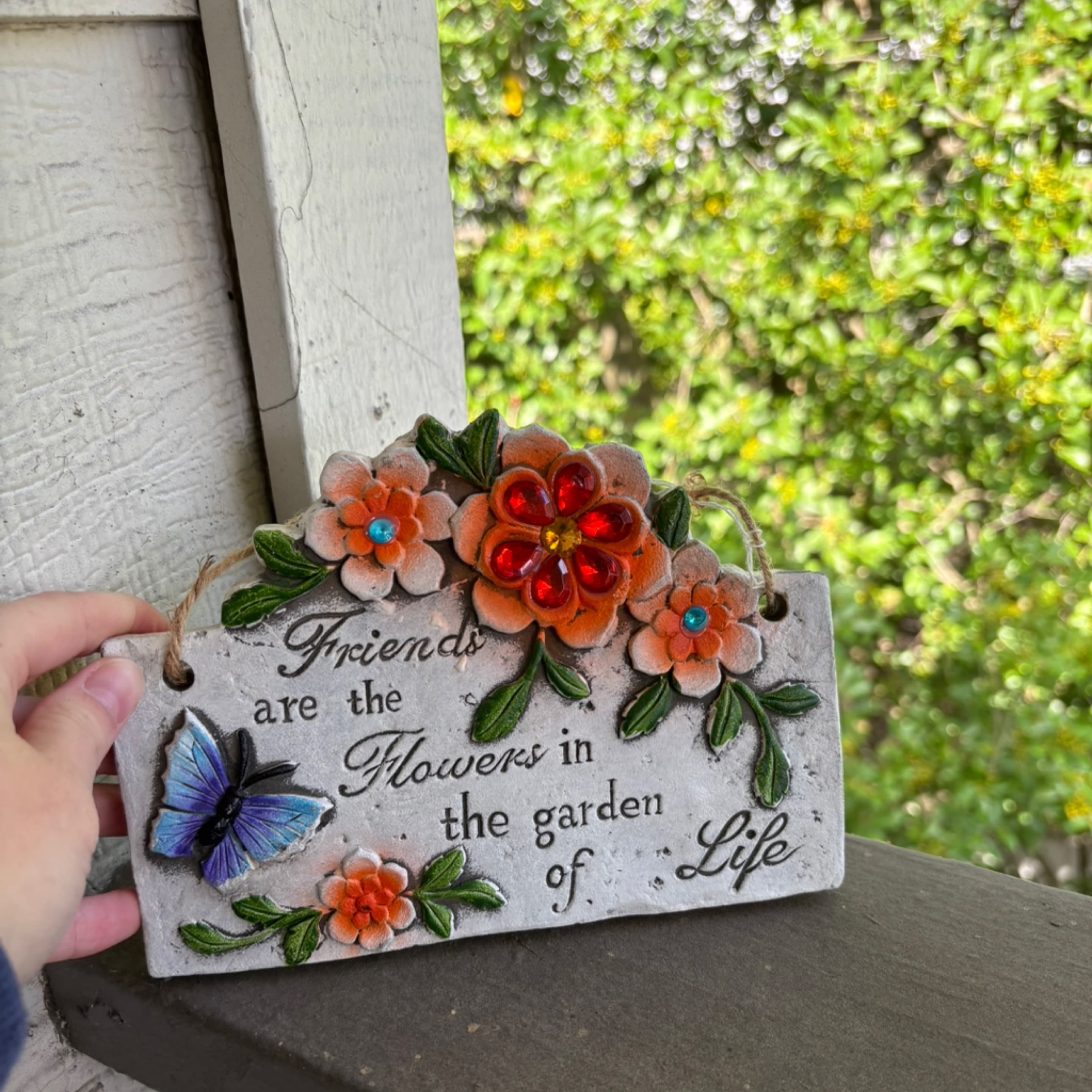 Concrete garden hanging