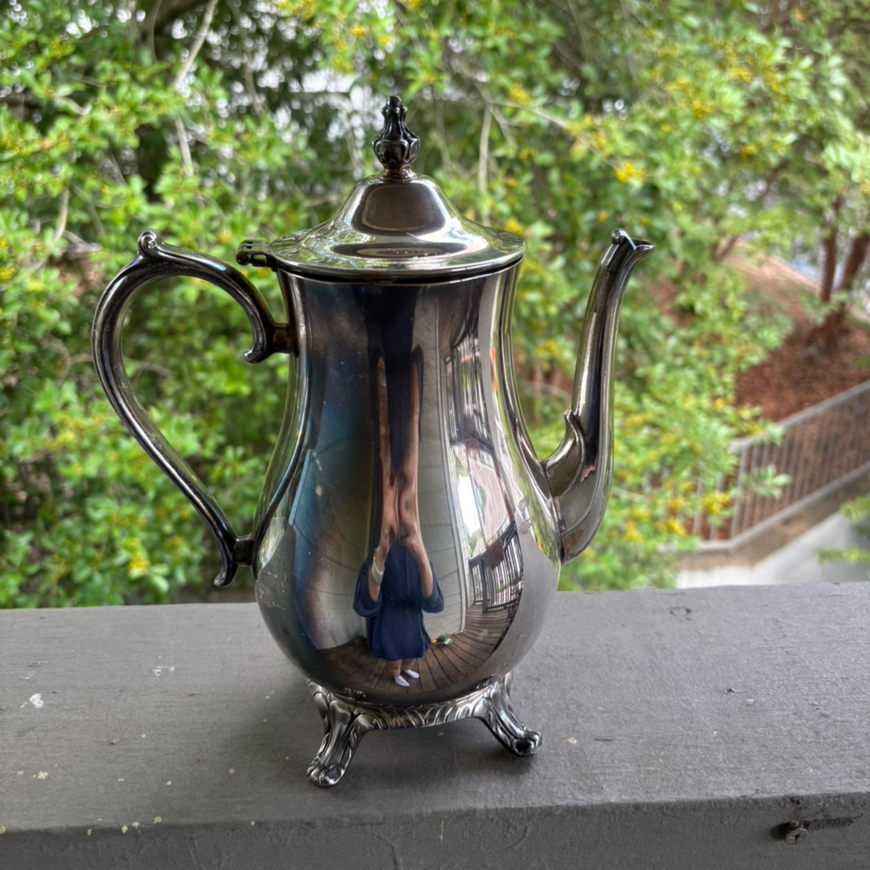 Silver teapot
