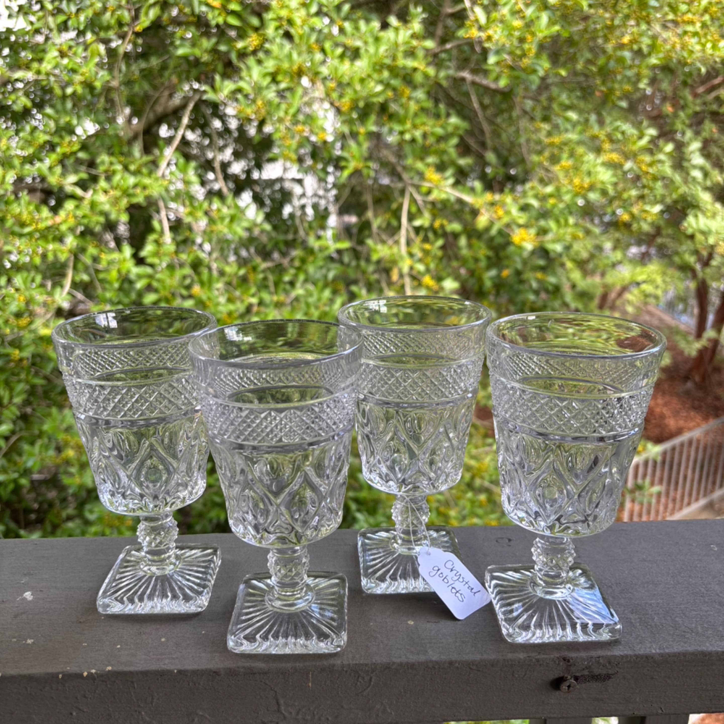 Crystal goblets - set of 4