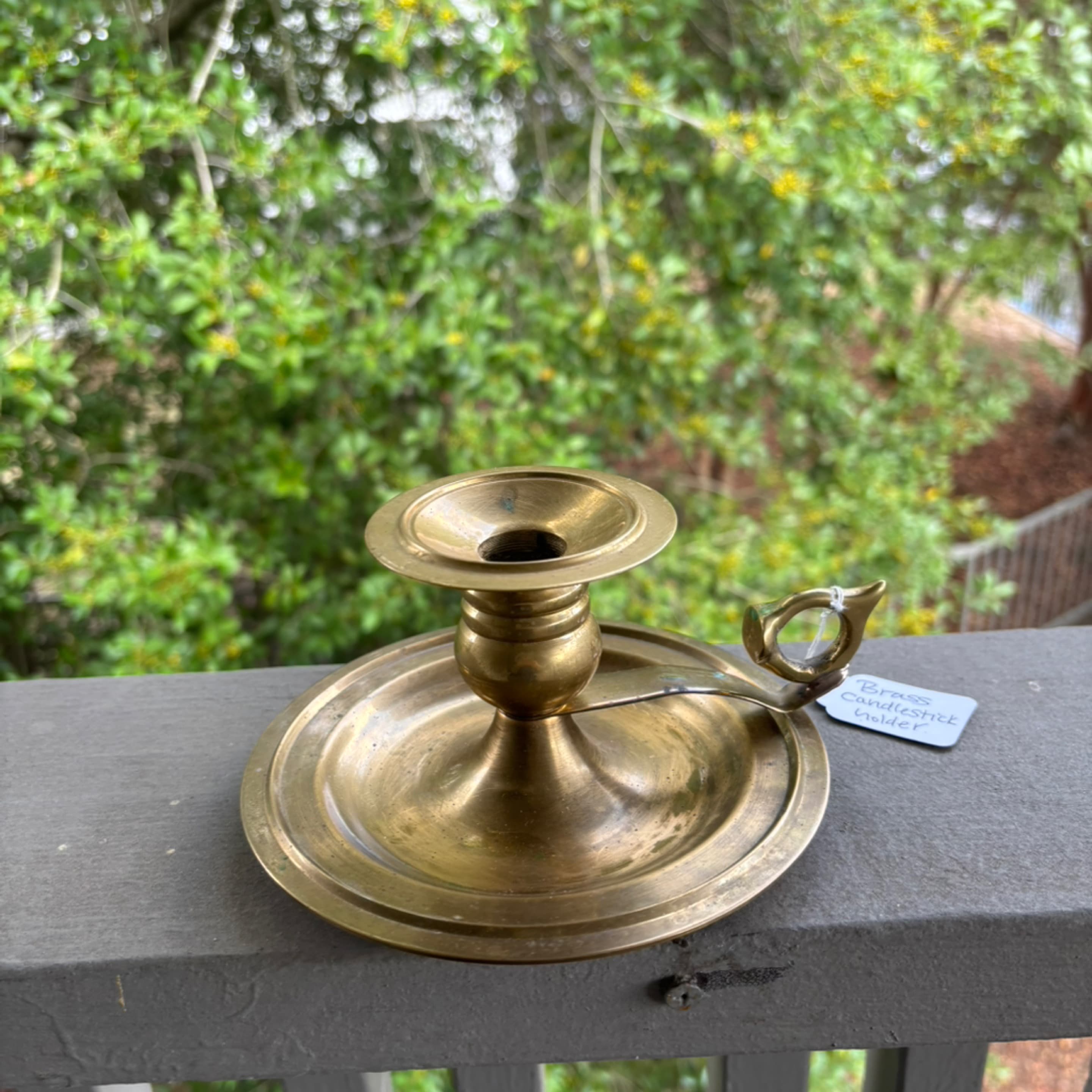 Brass candlestick holder